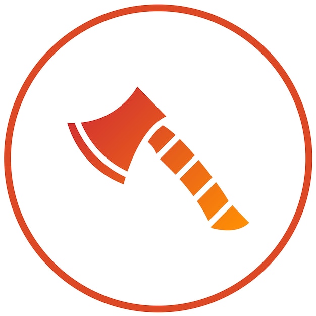 Diseño vectorial Estilo del icono de Camp Axe