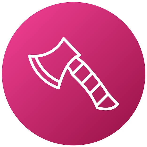 Diseño vectorial Estilo del icono de Camp Axe