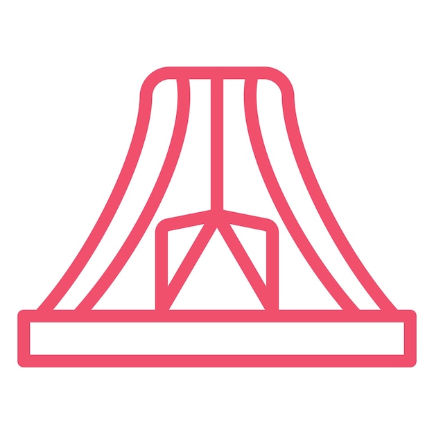 Diseño vectorial estilo icono de campamento de lujo