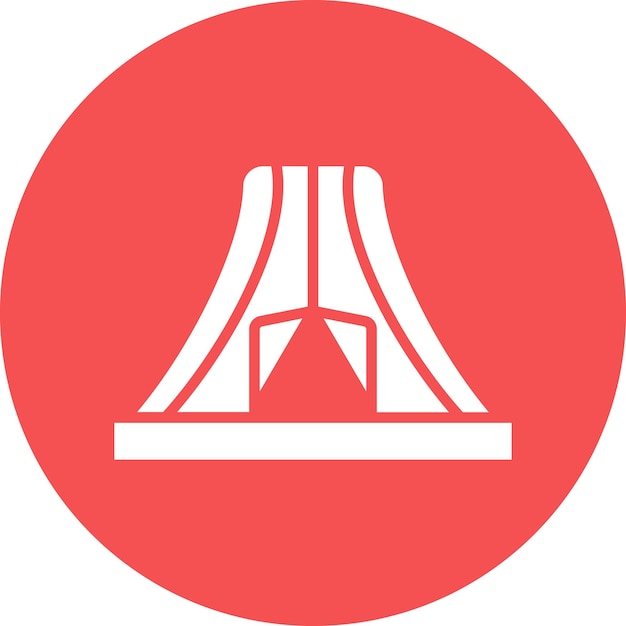 Diseño vectorial estilo icono de campamento de lujo