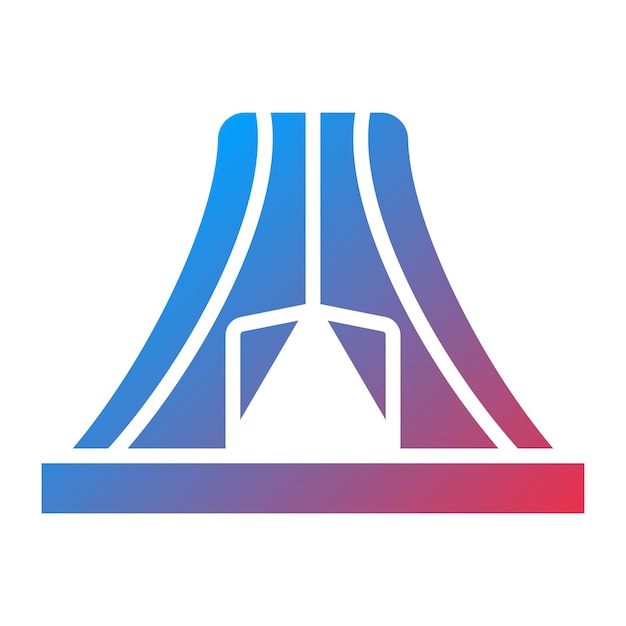 Diseño vectorial estilo icono de campamento de lujo