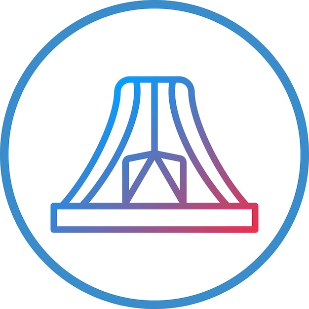 Diseño vectorial estilo icono de campamento de lujo