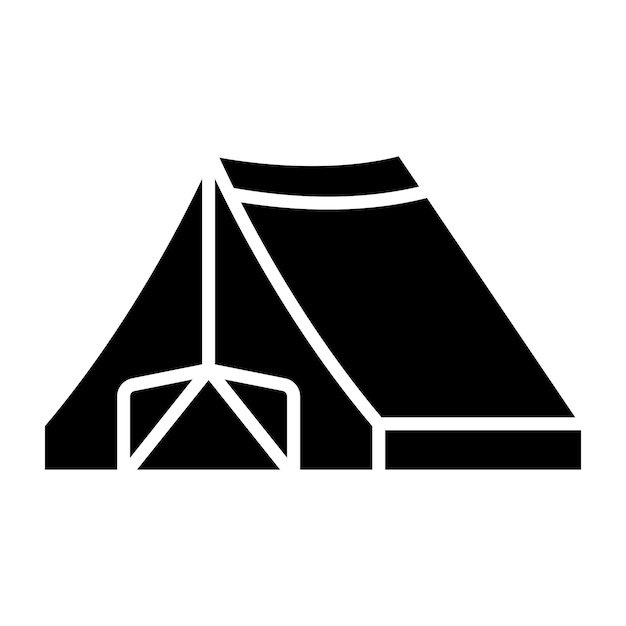 Diseño vectorial estilo icono de campamento de lujo