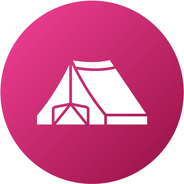 Diseño vectorial estilo icono de campamento de lujo
