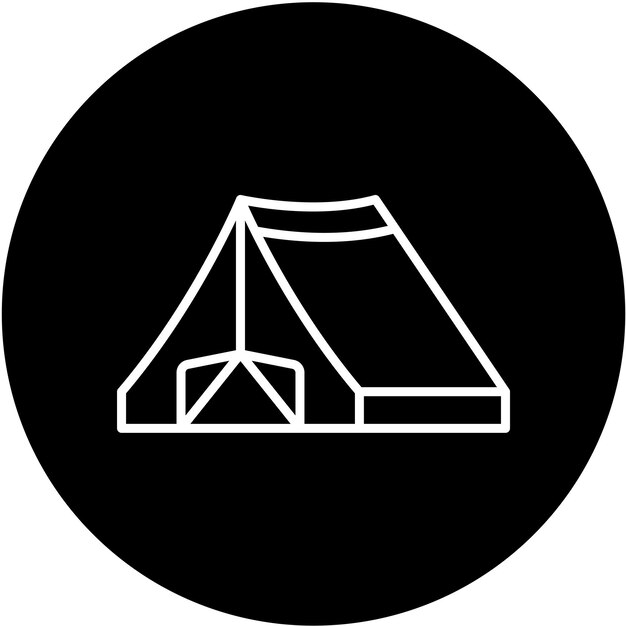 Diseño vectorial estilo icono de campamento de lujo