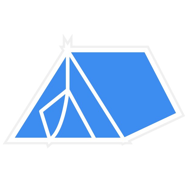 Diseño vectorial Estilo de icono del campamento de refugiados