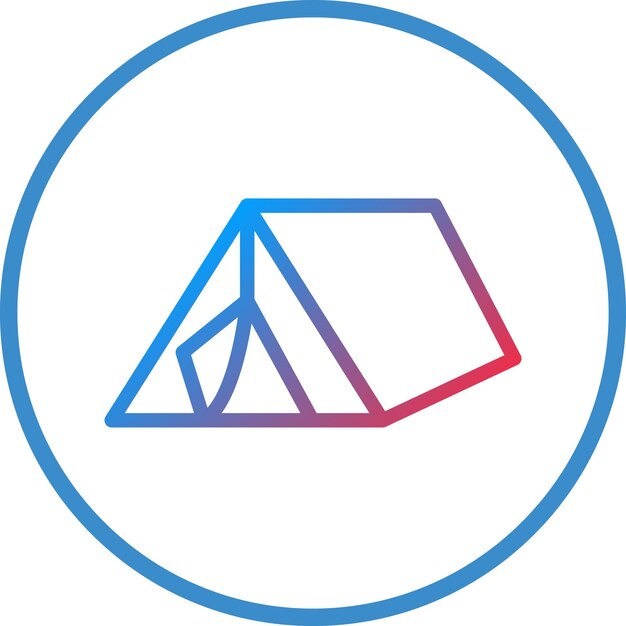Diseño vectorial Estilo de icono del campamento de refugiados