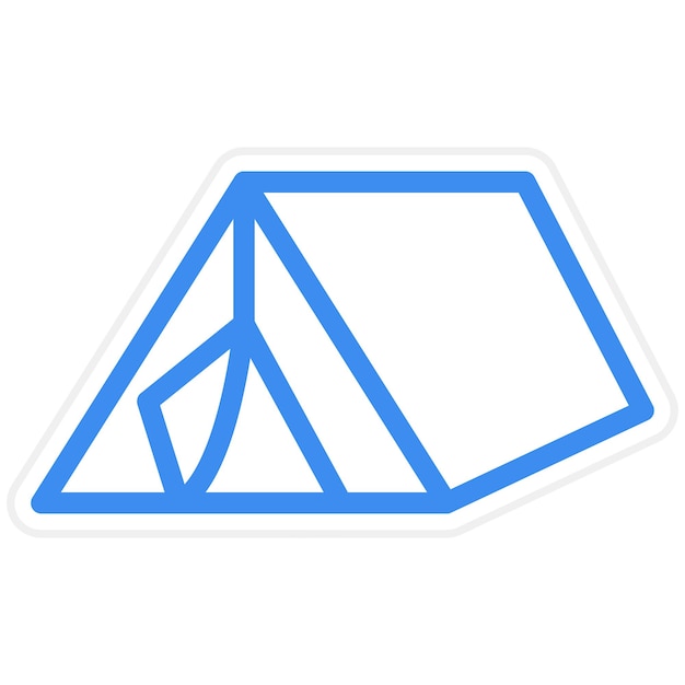 Diseño vectorial Estilo de icono del campamento de refugiados