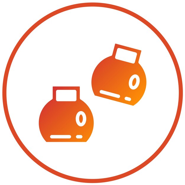 Diseño vectorial del estilo del icono de la campana de agua