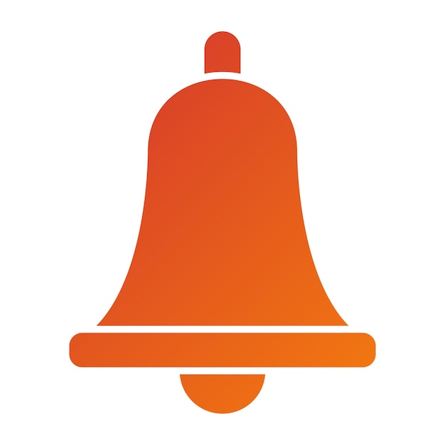 Diseño vectorial Estilo del icono de la campana del anillo