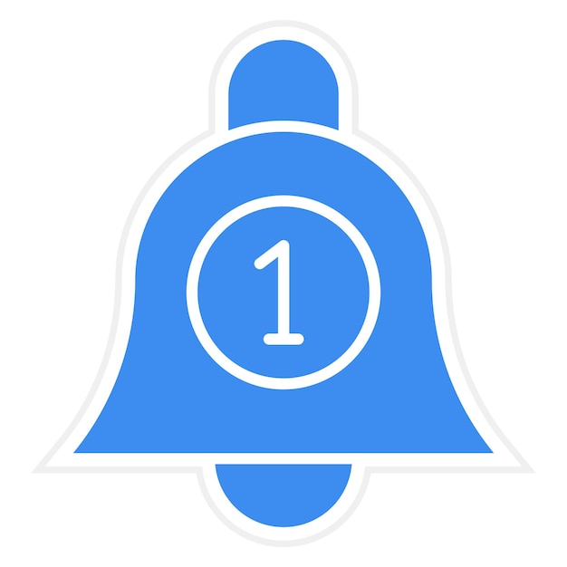 Diseño vectorial Estilo del icono de la campana de notificación