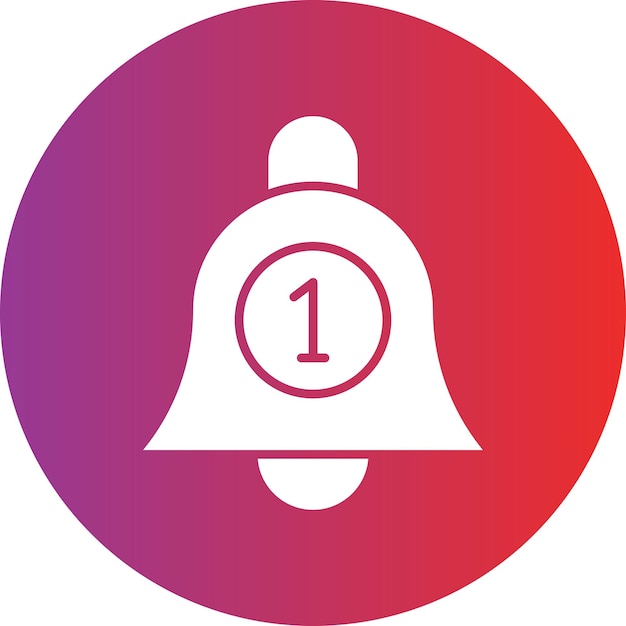 Diseño vectorial Estilo del icono de la campana de notificación