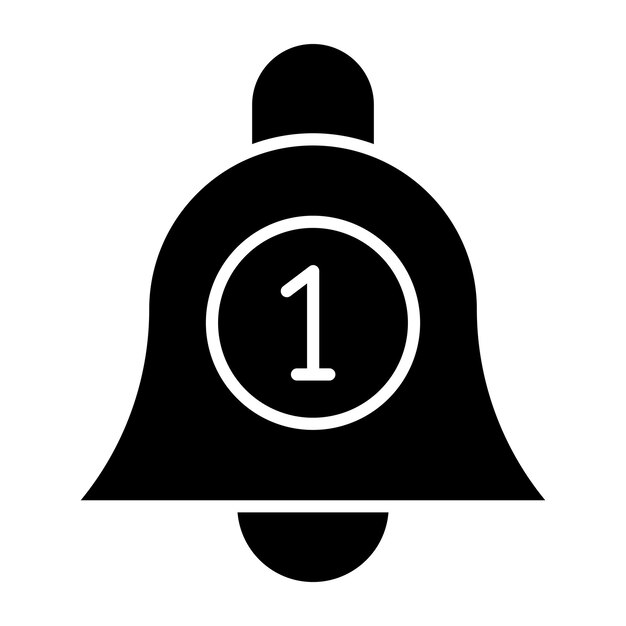 Diseño vectorial Estilo del icono de la campana de notificación