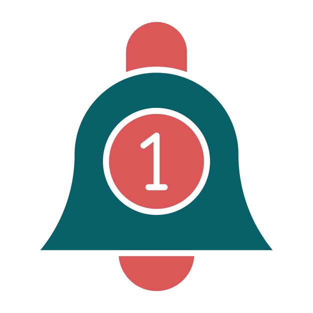 Diseño vectorial Estilo del icono de la campana de notificación