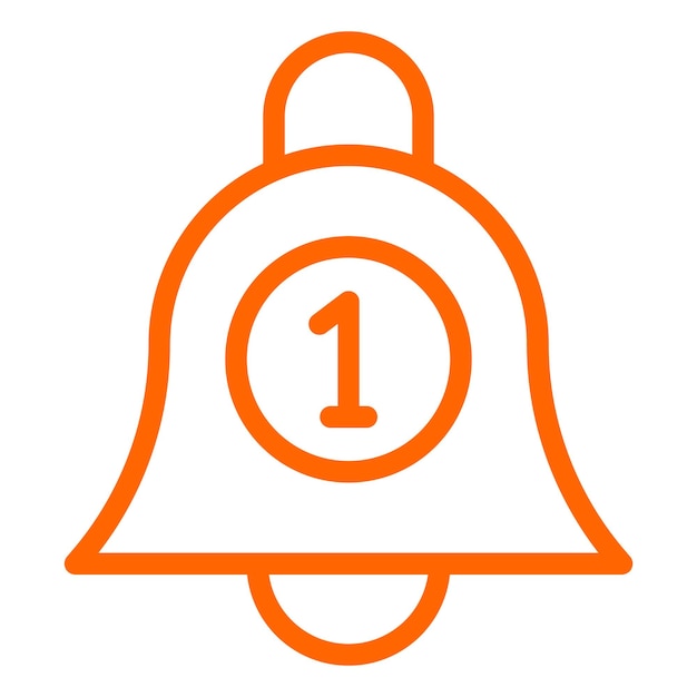 Diseño vectorial Estilo del icono de la campana de notificación