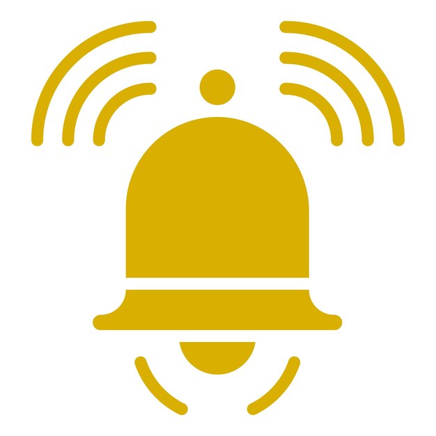Diseño vectorial Estilo del icono de la campana de notificación