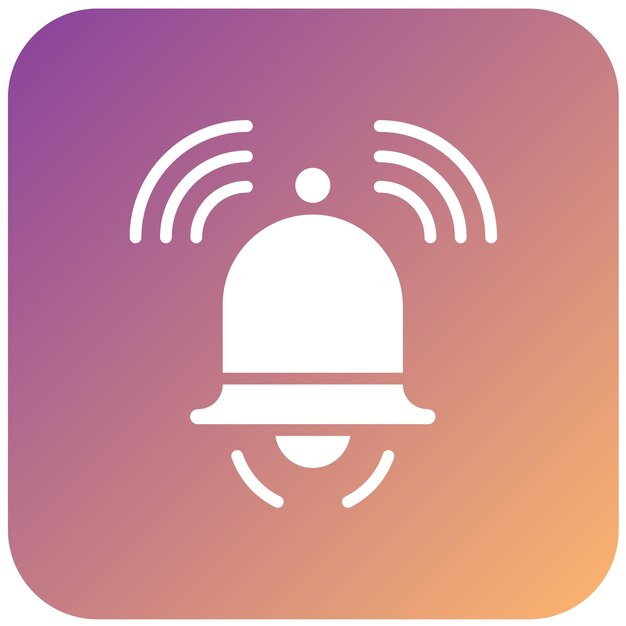 Diseño vectorial Estilo del icono de la campana de notificación