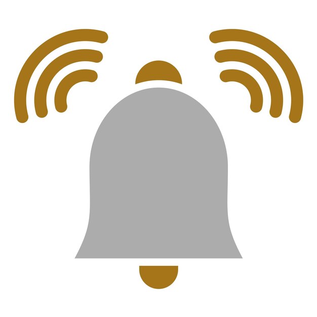 Diseño vectorial Estilo del icono de la campana de notificación