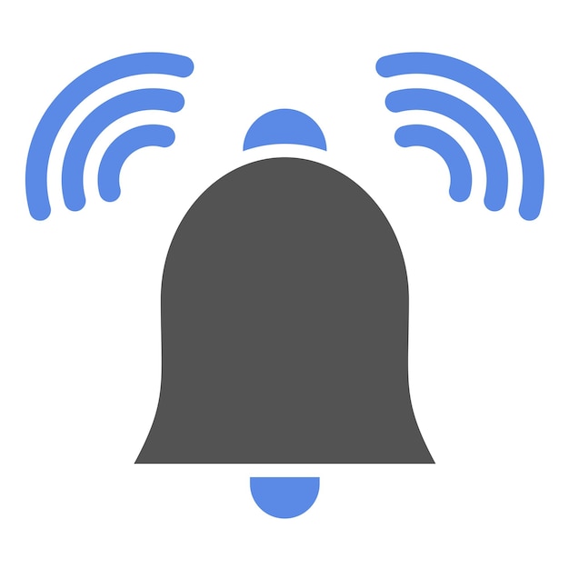 Diseño vectorial Estilo del icono de la campana de notificación
