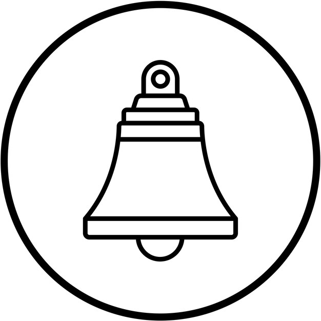 Diseño vectorial Estilo del icono de la campana del océano