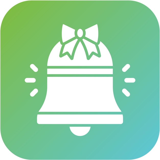Diseño vectorial Estilo del icono de la campana de Pascua