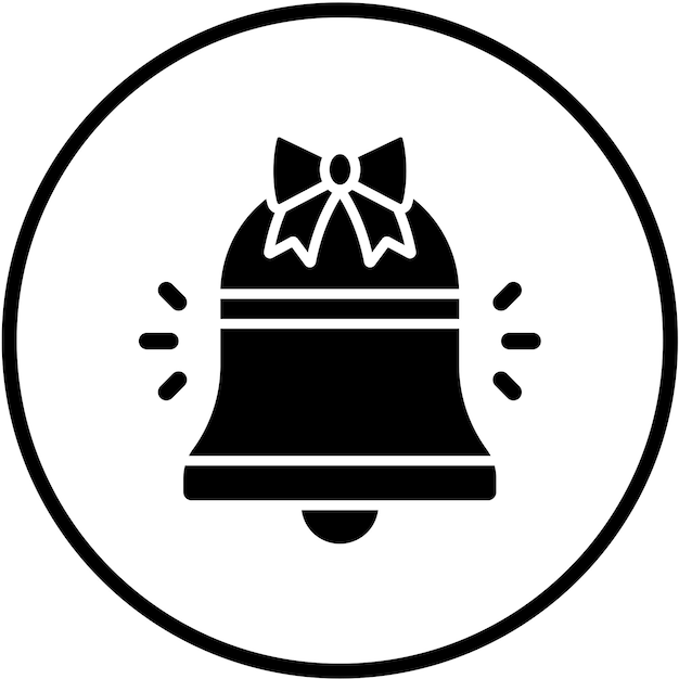Diseño vectorial Estilo del icono de la campana de Pascua