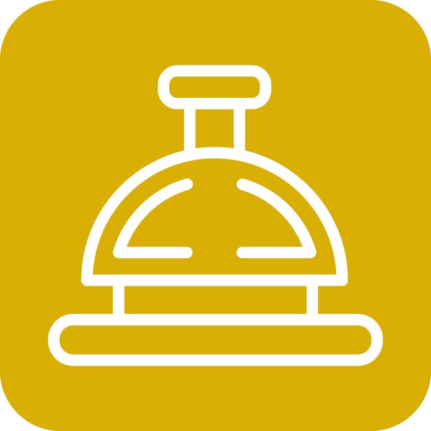Diseño vectorial Estilo del icono de la campana de recepción