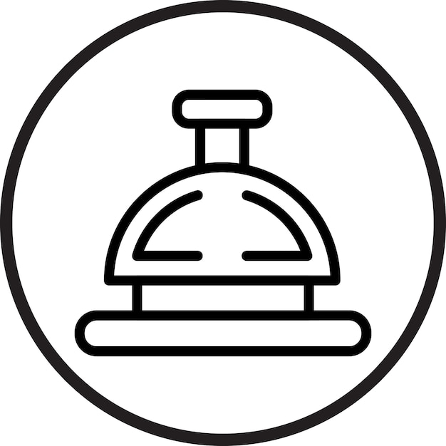 Diseño vectorial Estilo del icono de la campana de recepción