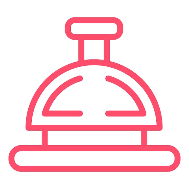 Diseño vectorial Estilo del icono de la campana de recepción