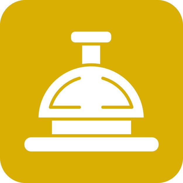 Diseño vectorial Estilo del icono de la campana de recepción