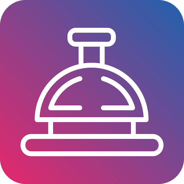 Diseño vectorial Estilo del icono de la campana de recepción