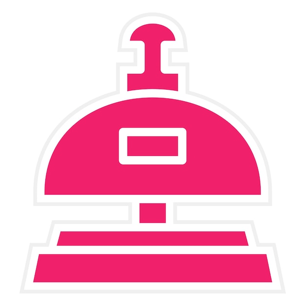 Diseño vectorial Estilo del icono de la campana de recepción