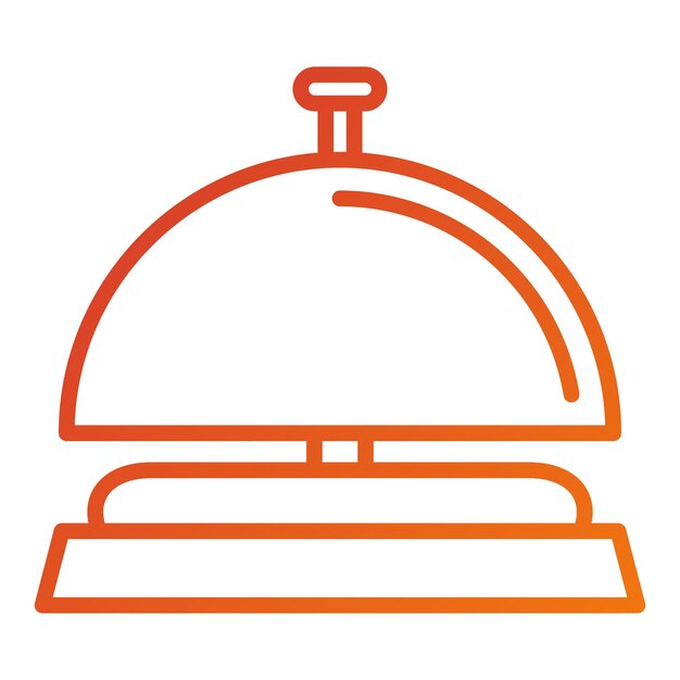 Diseño vectorial Estilo del icono de la campana de recepción