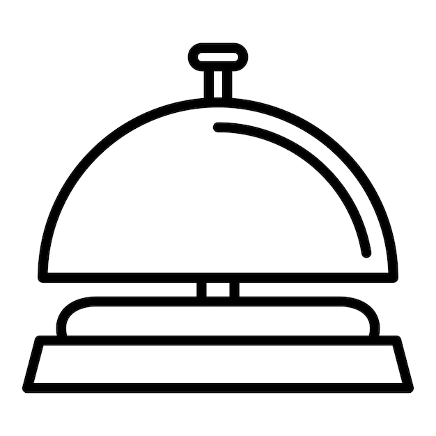 Diseño vectorial Estilo del icono de la campana de recepción