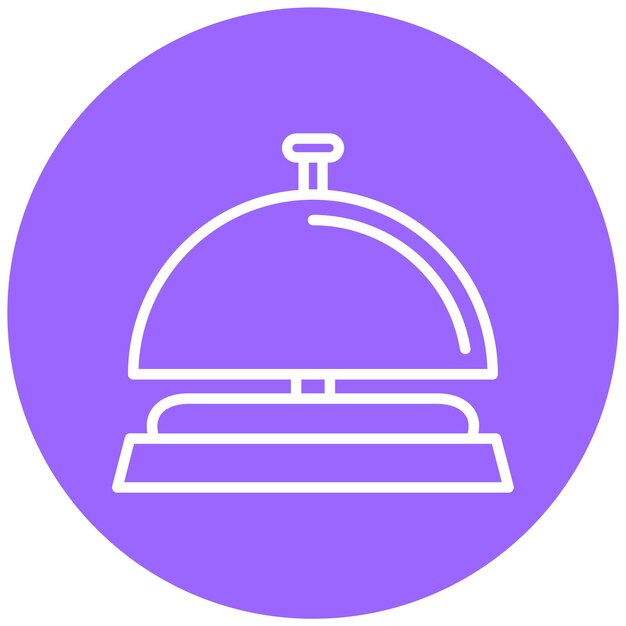Diseño vectorial Estilo del icono de la campana de recepción