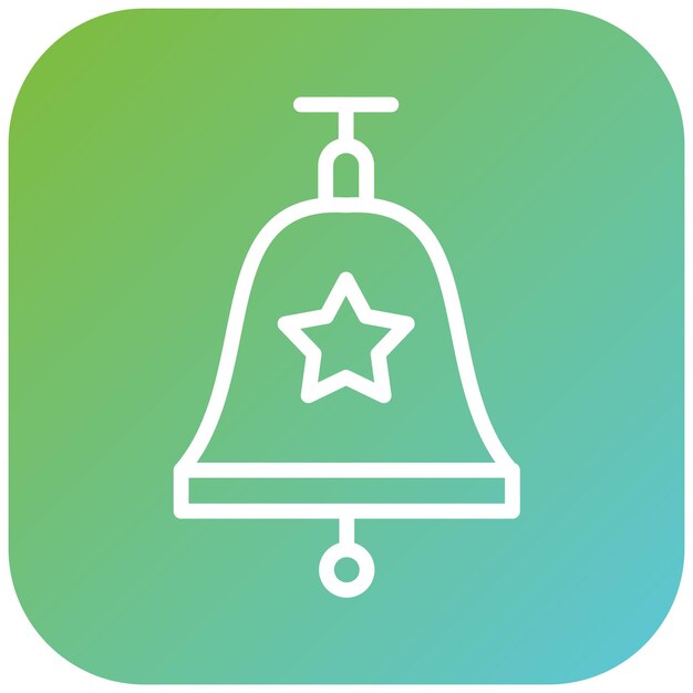 Diseño vectorial Estilo del icono de la campana