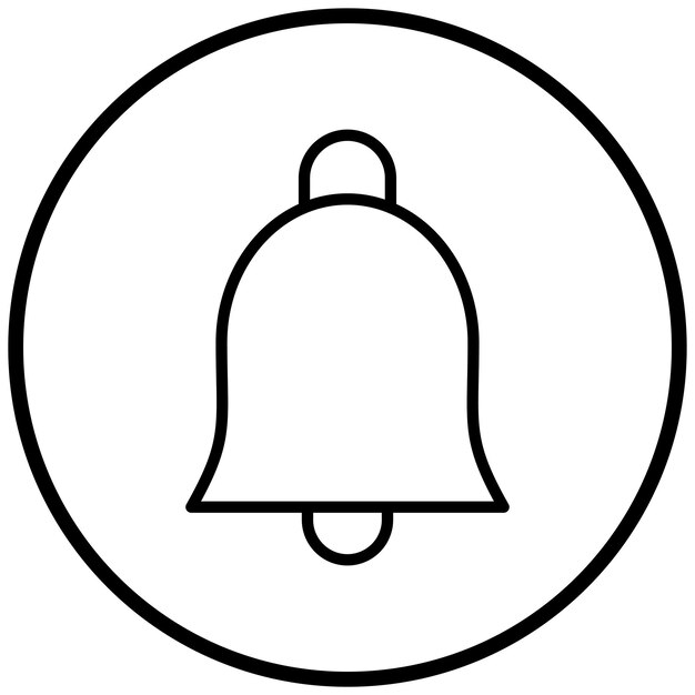 Diseño vectorial Estilo del icono de la campana