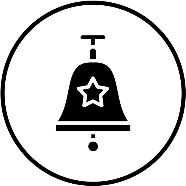 Diseño vectorial Estilo del icono de la campana
