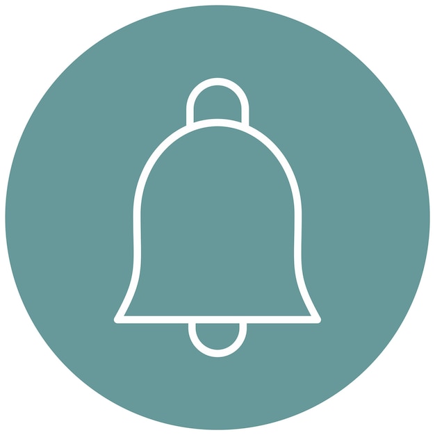 Diseño vectorial Estilo del icono de la campana