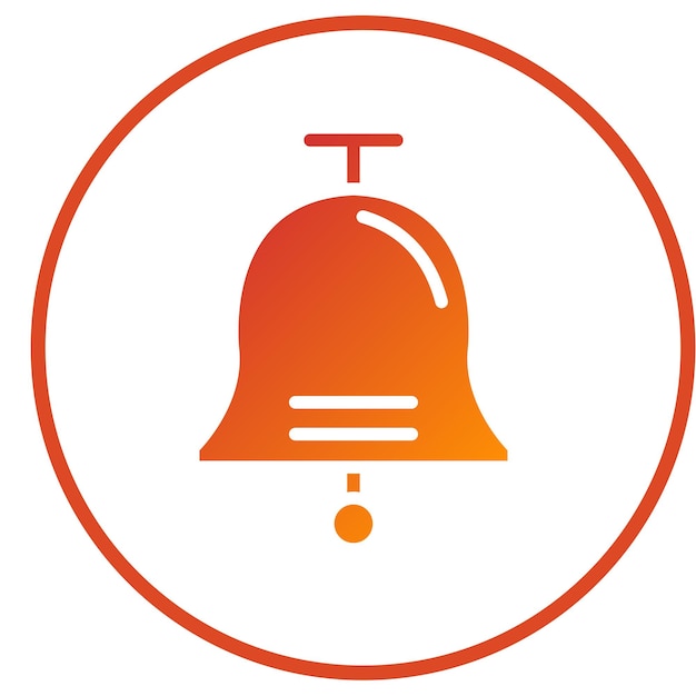 Diseño vectorial Estilo del icono de las campanas