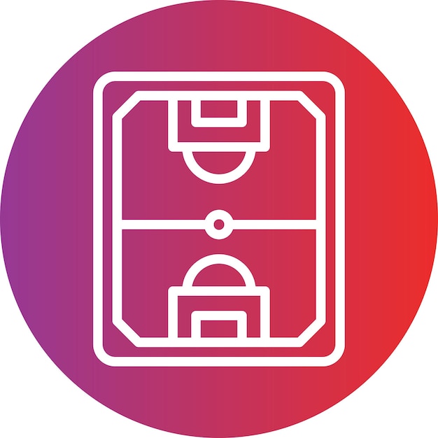 Diseño vectorial de estilo de icono de campo de fútbol