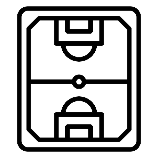 Diseño vectorial de estilo de icono de campo de fútbol