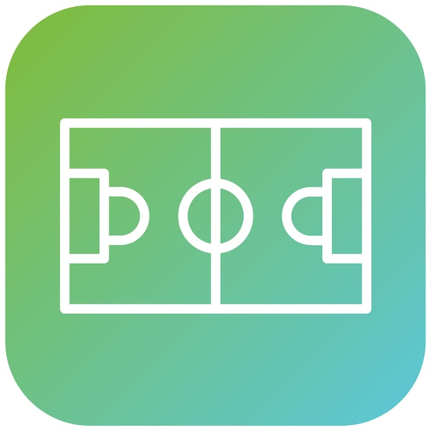 Diseño vectorial Estilo del icono del campo de fútbol