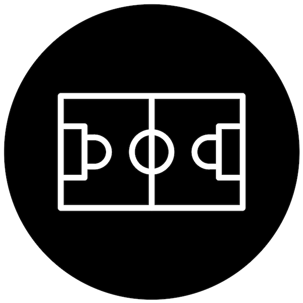 Diseño vectorial Estilo del icono del campo de fútbol