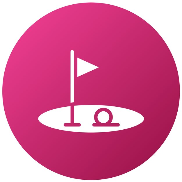 Diseño vectorial de estilo de icono de campo de golf