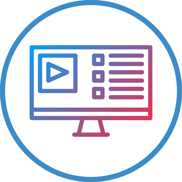 Diseño vectorial de estilo de icono de canal en vivo