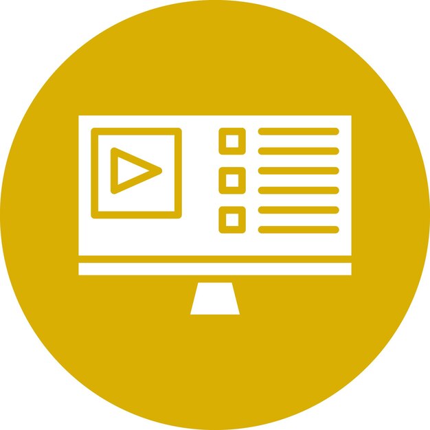 Diseño vectorial de estilo de icono de canal en vivo