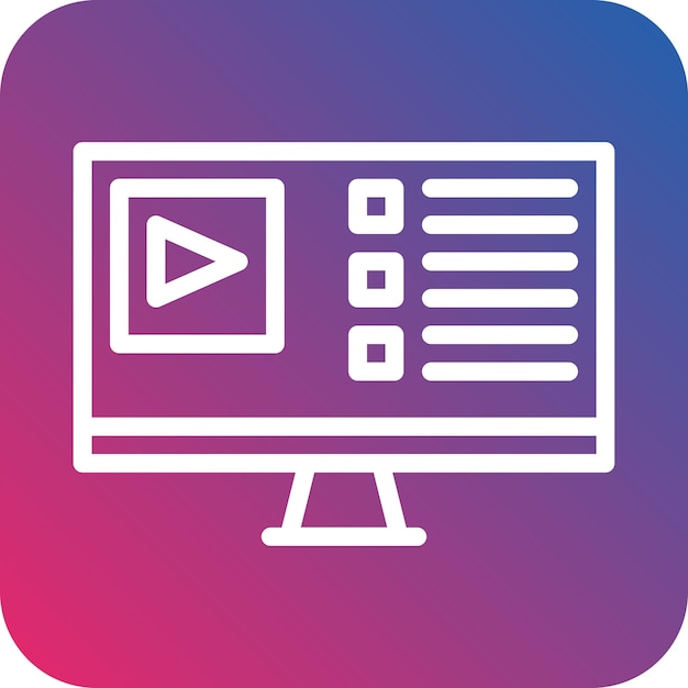 Diseño vectorial de estilo de icono de canal en vivo