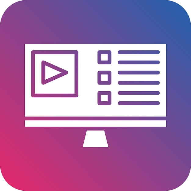 Diseño vectorial de estilo de icono de canal en vivo