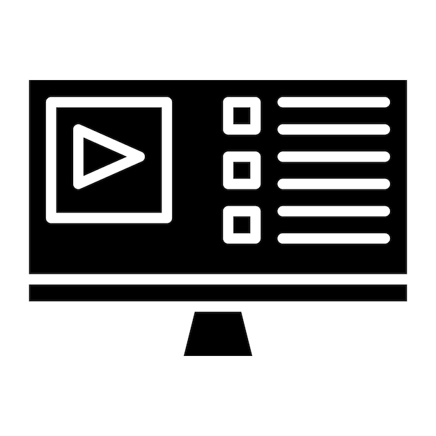 Diseño vectorial de estilo de icono de canal en vivo